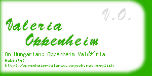 valeria oppenheim business card